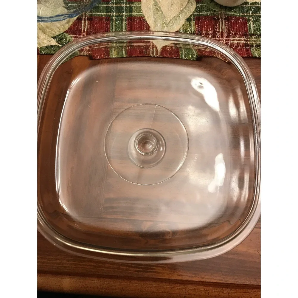 pyrex vintage clear‎ replacement lid with handle casserole